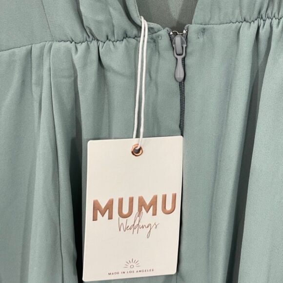 NWT Show Me Your MuMu Jenn V-Neck Sleeveless Bridesmaid Maxi Dress Size Small - Picture 6 of 12